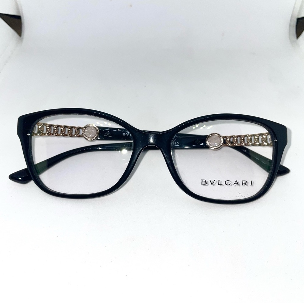 Bvlgari 4109 501 Black / Gold Chain Eyeglasses - Picture 5 of 5